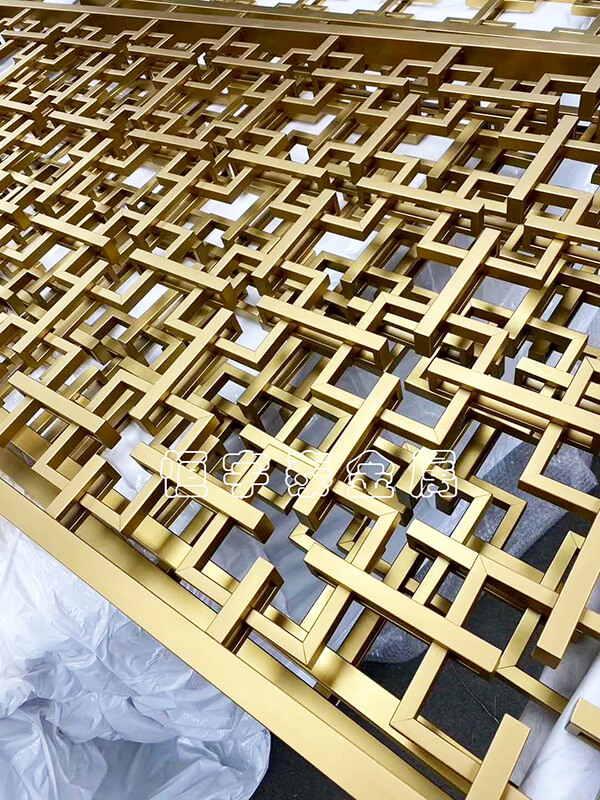 不銹鋼加工 介紹一下 屏風中的花格隔斷